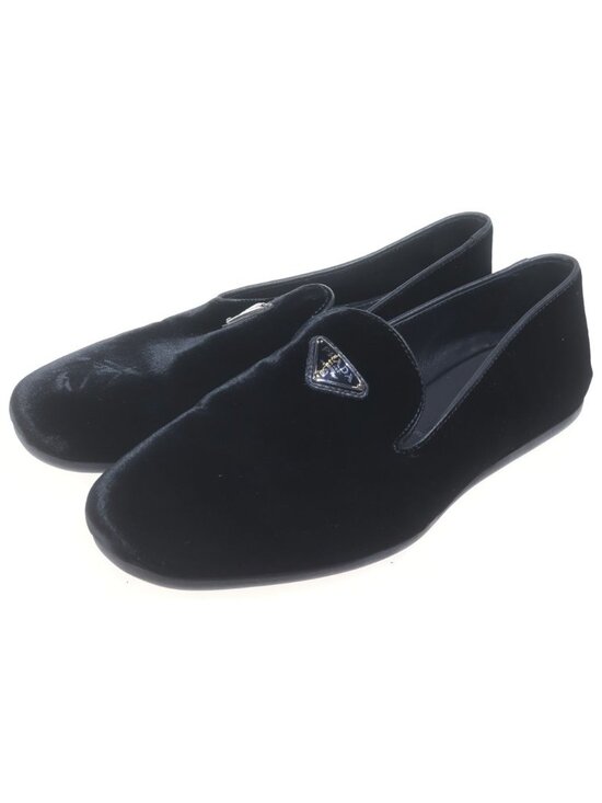 Prada Triangle Logo Suede Loafers Slip on 8 main image 5